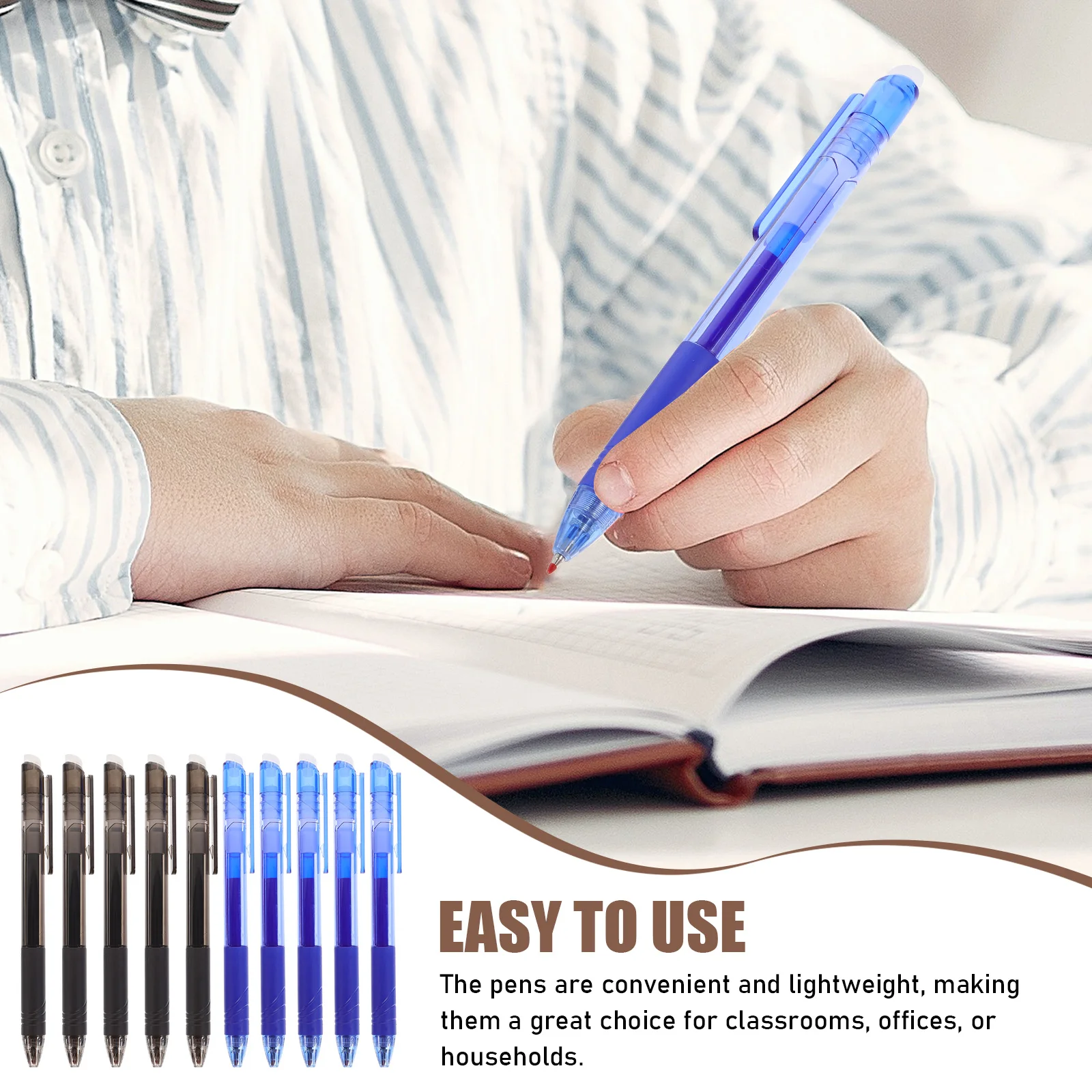 10 Pcs Thermosensitive Erasable Pens 0 5MM Ballpoint Pen Set 5 Black 5 Blue PVC Case Office Supplies Writing Tools Students
10 Pcs Thermosensitive Erasable Pens 0 5MM Ballpoint Pen Set 5 Black 5 Blue PVC Case Office Supplies Writing Tools Students