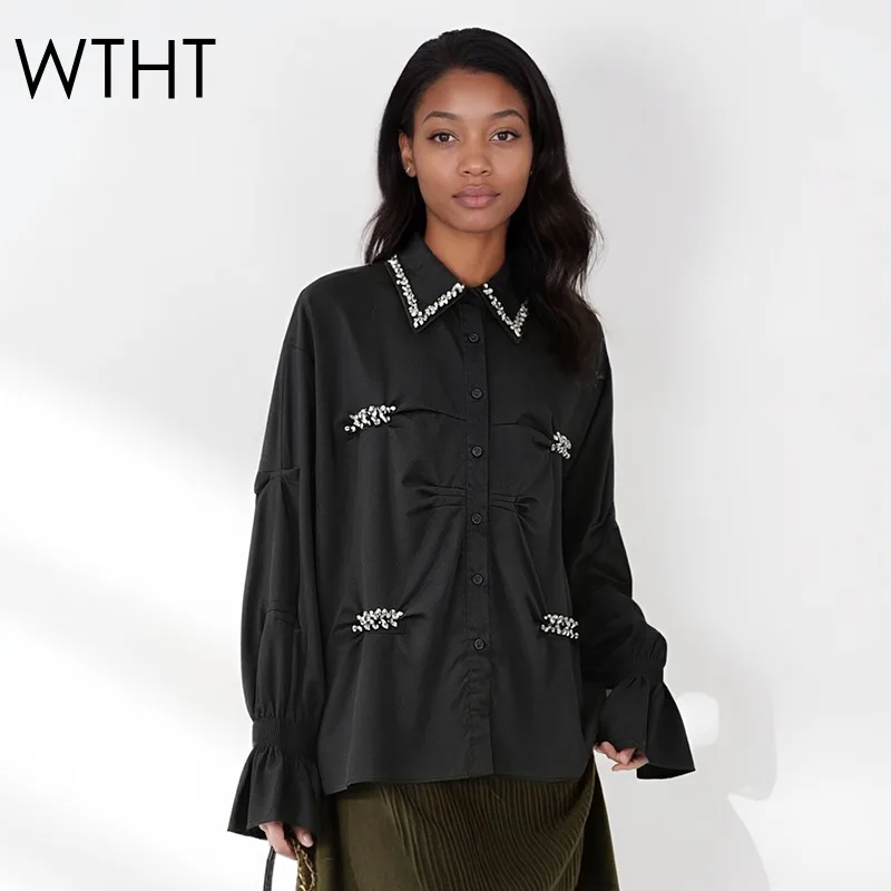 Новая модная женская блузка WTHT с французским шитьем, обильной вышивкой бисером, драпировкой, длинными рукавами и отложным воротником, весна 2026, трендовая, модель 1LS2857
Новая модная женская блузка WTHT с французским шитьем, обильной вышивкой бисером, драпировкой, длинными рукавами и отложным воротником, весна 2026, трендовая, модель 1LS2857