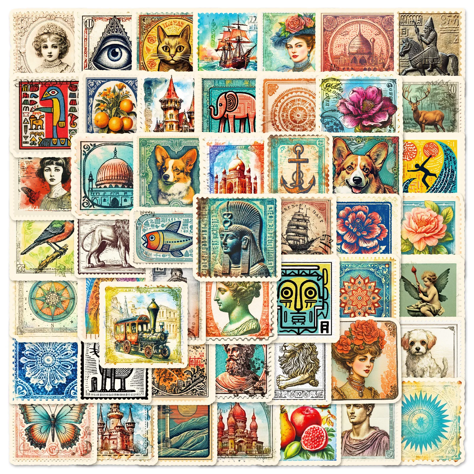 10/50PCS Retro Style Stamp Stickers Animal Architecture Stamp Graffiti Decals DIY Toy Laptop Guitar Car Bike Sticker Decoration
10/50PCS Retro Style Stamp Stickers Animal Architecture Stamp Graffiti Decals DIY Toy Laptop Guitar Car Bike Sticker Decoration