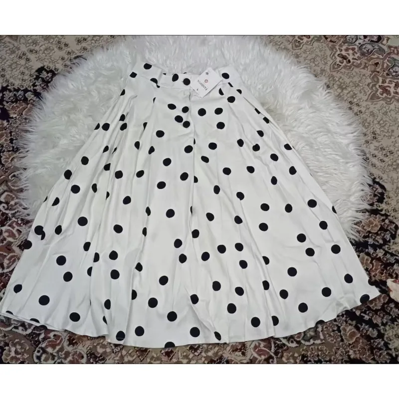 White Polka Dot Breasted Waist Thin Skirt Long Dress 2026 Spring Autumn New Versatile Retro Pendant Skirt Temperament Commuting
White Polka Dot Breasted Waist Thin Skirt Long Dress 2026 Spring Autumn New Versatile Retro Pendant Skirt Temperament Commuting