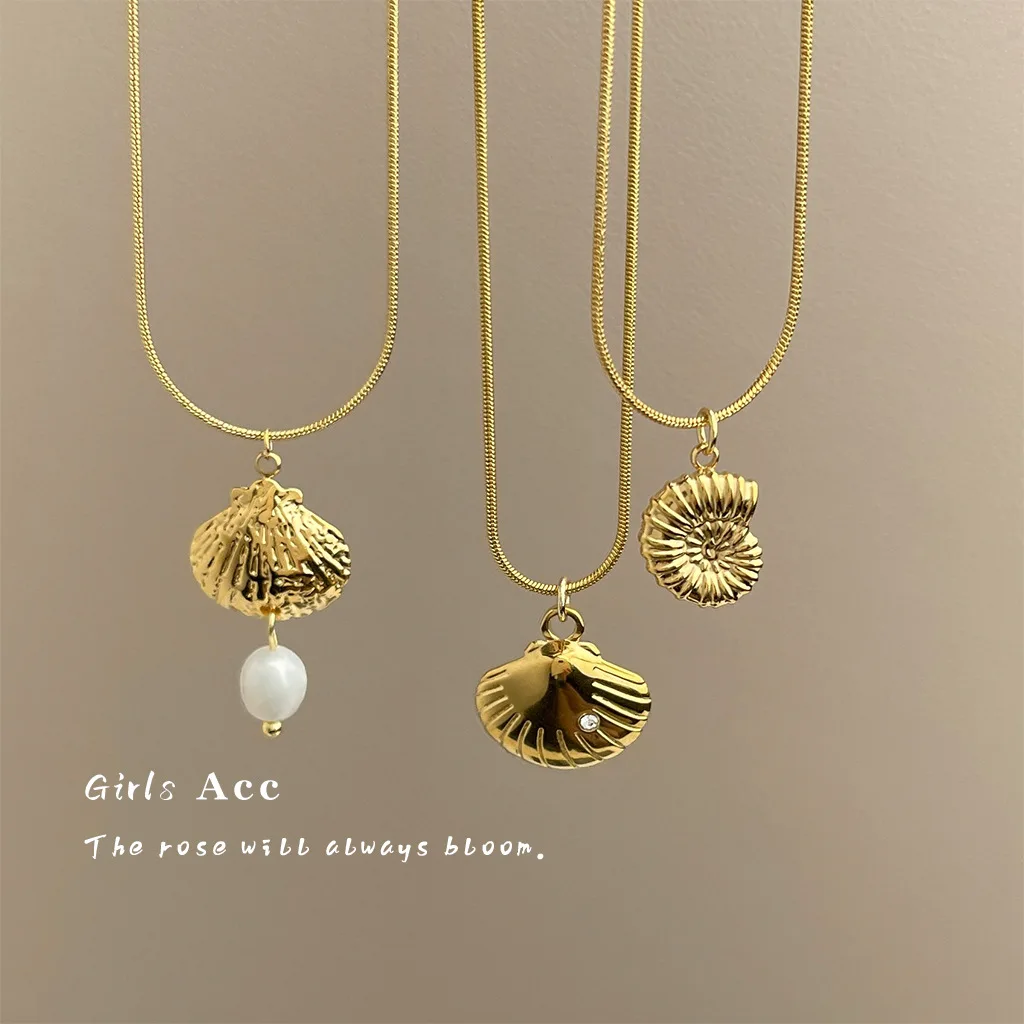 French Vintage Freshwater Pearl Necklace Geometric Conch Collarbone Chain Luxury Elegant Jewelry for Women
French Vintage Freshwater Pearl Necklace Geometric Conch Collarbone Chain Luxury Elegant Jewelry for Women