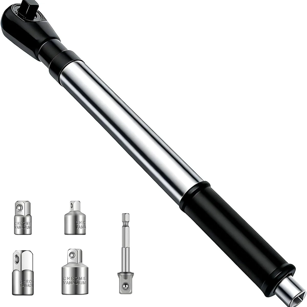 3 in 1 Ratchet Wrench 72 Tooth Offset Impact Extension Bar 1/2 Drive High Torque Auto Repair Hand Tool for Tight Space
3 in 1 Ratchet Wrench 72 Tooth Offset Impact Extension Bar 1/2 Drive High Torque Auto Repair Hand Tool for Tight Space