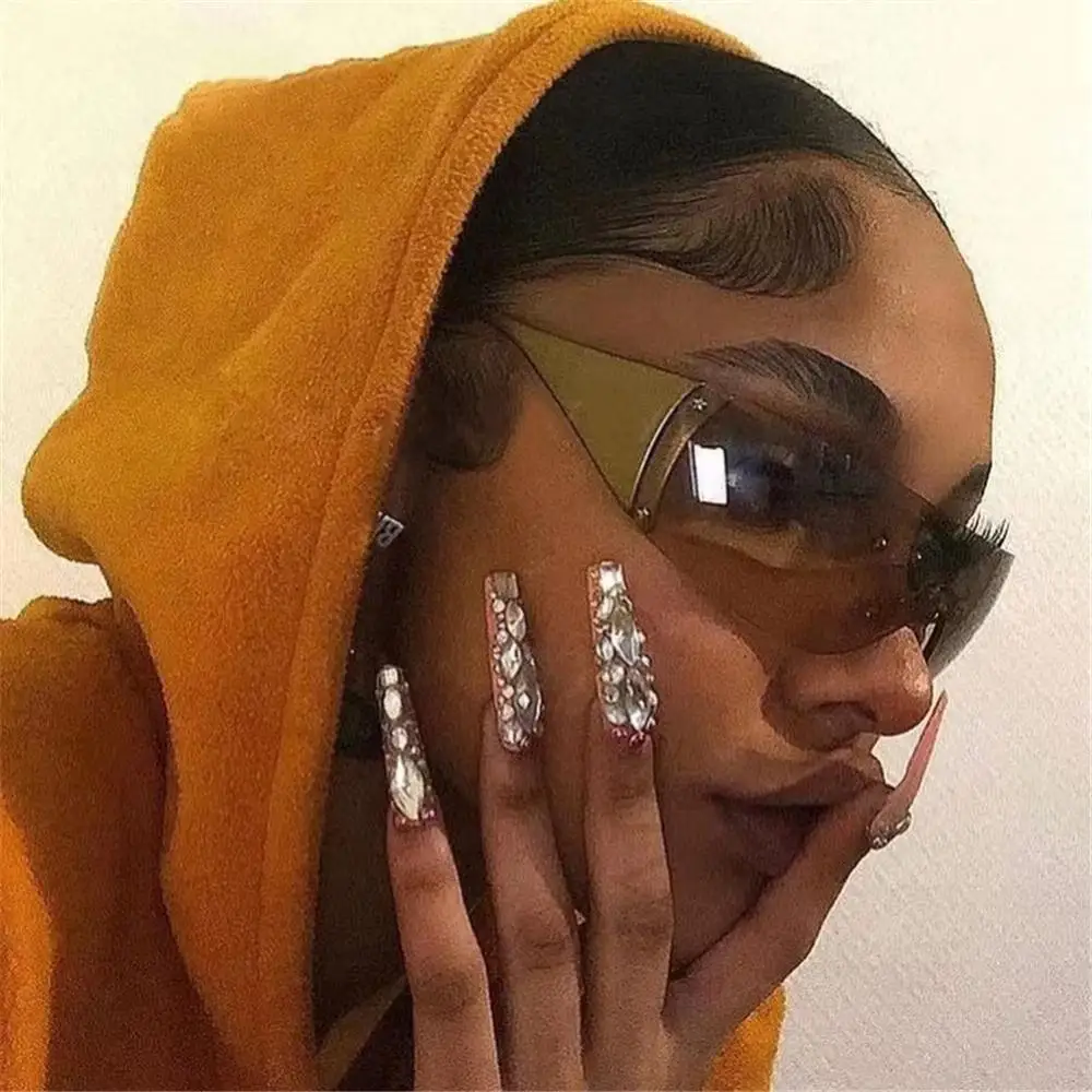 UV400 2000's Eyewear Oversized Rimless Goggles Shades Star Y2K Sunglasses One Piece Sun Glasses
UV400 2000's Eyewear Oversized Rimless Goggles Shades Star Y2K Sunglasses One Piece Sun Glasses