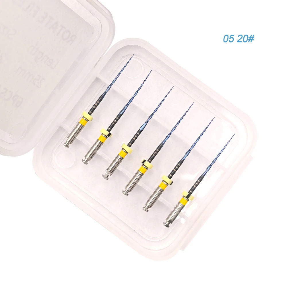 05 20# Dental Rotate NITI Files Blue Heat Activation S Cross Section File 04 15# 04 25# 06 25# Flexible Endodontic Instrument
05 20# Dental Rotate NITI Files Blue Heat Activation S Cross Section File 04 15# 04 25# 06 25# Flexible Endodontic Instrument