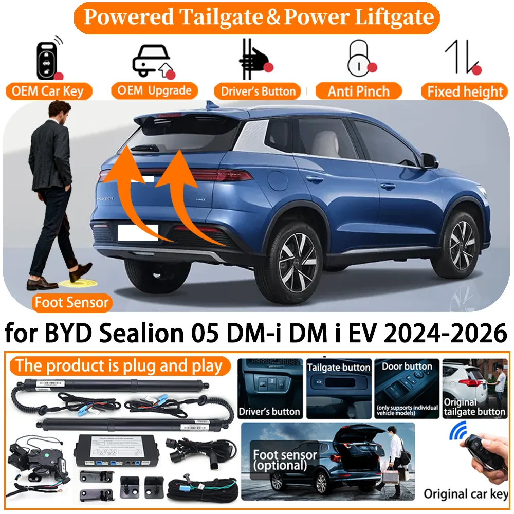 Car OEM Powered Tailgate system for BYD Sealion 05 DM-i DM i EV 2024-2026 Automatic Electric Power Tailgate Tail Gate Lift kit
Car OEM Powered Tailgate system for BYD Sealion 05 DM-i DM i EV 2024-2026 Automatic Electric Power Tailgate Tail Gate Lift kit