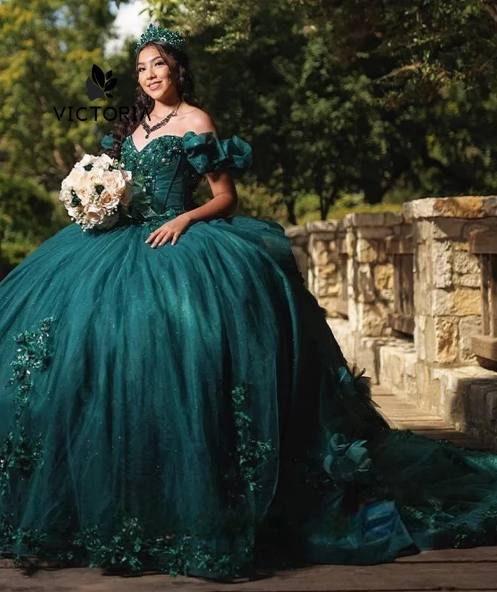 Dark Green Sweet 16 Quinceanera Dresses One Shoulder Beads Lace Applique Princess Ball Gown vestidos de 15 años Customized
Dark Green Sweet 16 Quinceanera Dresses One Shoulder Beads Lace Applique Princess Ball Gown vestidos de 15 años Customized