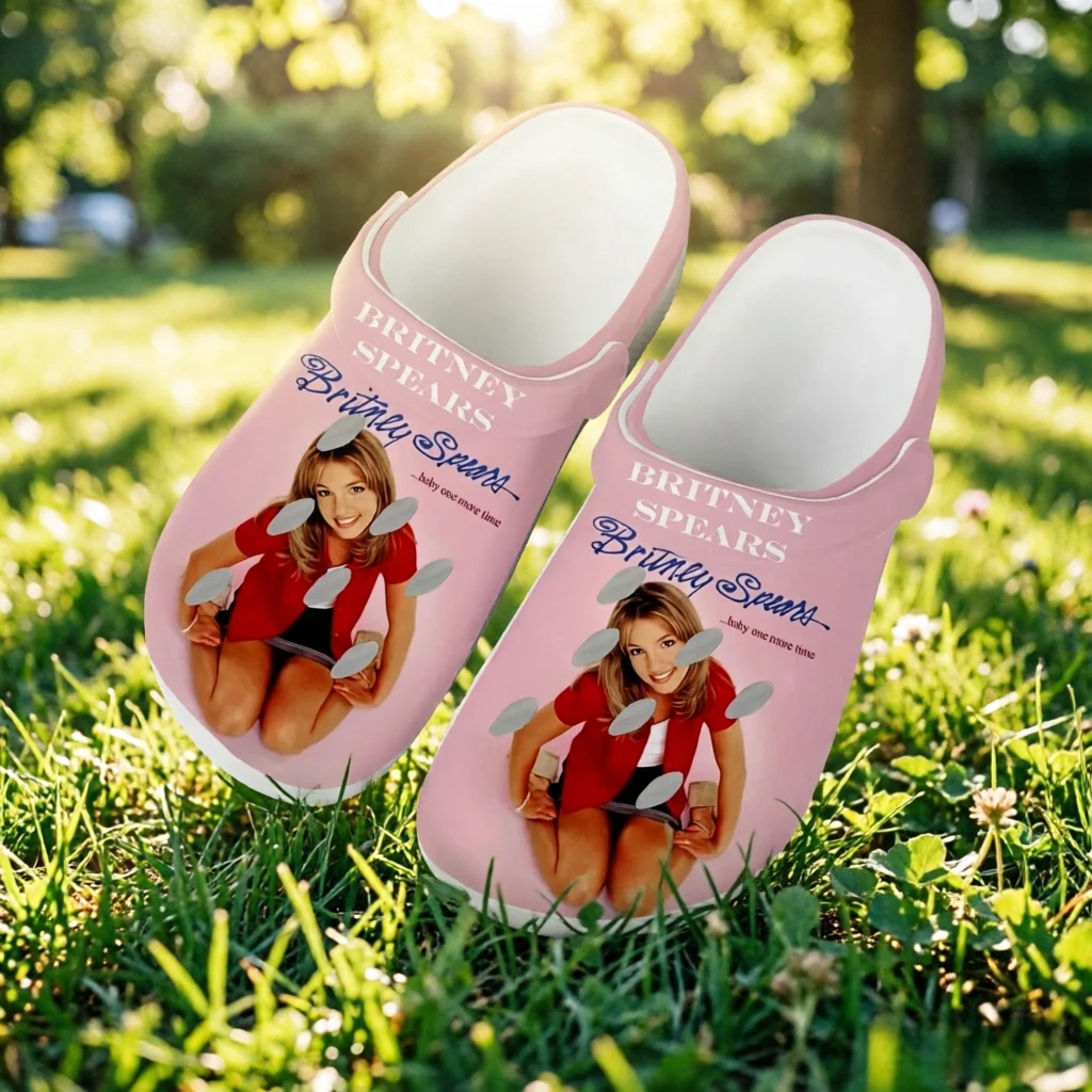 Britney Spears Custom Clogs, Pop Star Retro Print, Lightweight Slip On Sandals, Unisex Breathable Beach Garden Casual Shoes
Britney Spears Custom Clogs, Pop Star Retro Print, Lightweight Slip On Sandals, Unisex Breathable Beach Garden Casual Shoes