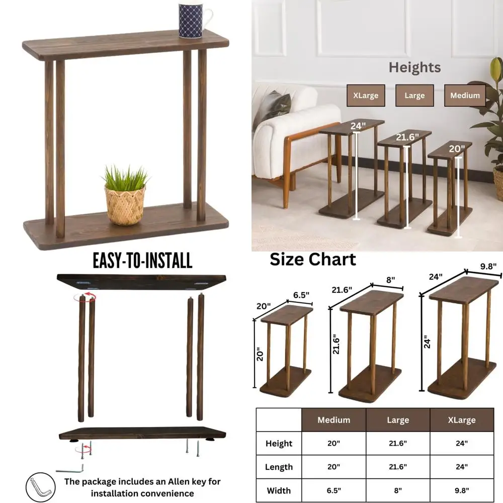 Тонкий прямоугольный приставной столик с отделкой орех для прикроватной тумбочки или жизни
Тонкий прямоугольный приставной столик с отделкой орех для прикроватной тумбочки или жизни