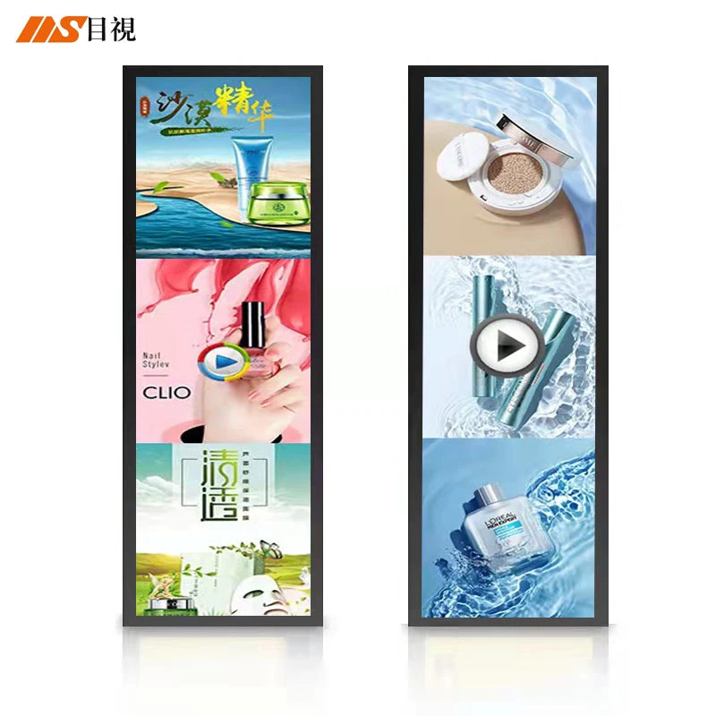 LCD long screen display for bus and subway shelves, wall-mounted smart network high-definition advertising machine, display cabi
LCD long screen display for bus and subway shelves, wall-mounted smart network high-definition advertising machine, display cabi