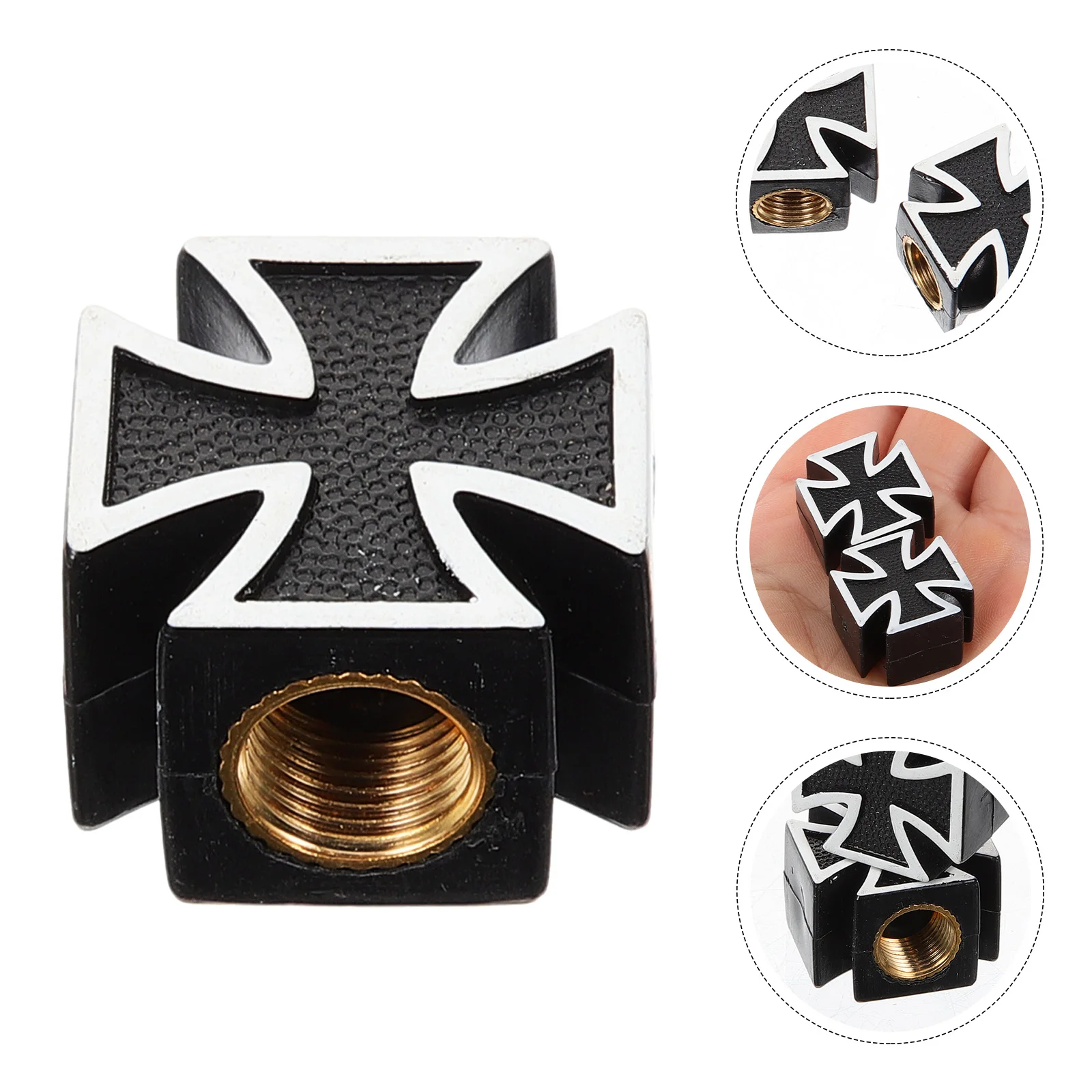 4 pcs Tire Valve Caps Cross Design Car Truck Wheel Stem Covers ABS Copper Material Protective Dustproof Accessories
4 pcs Tire Valve Caps Cross Design Car Truck Wheel Stem Covers ABS Copper Material Protective Dustproof Accessories