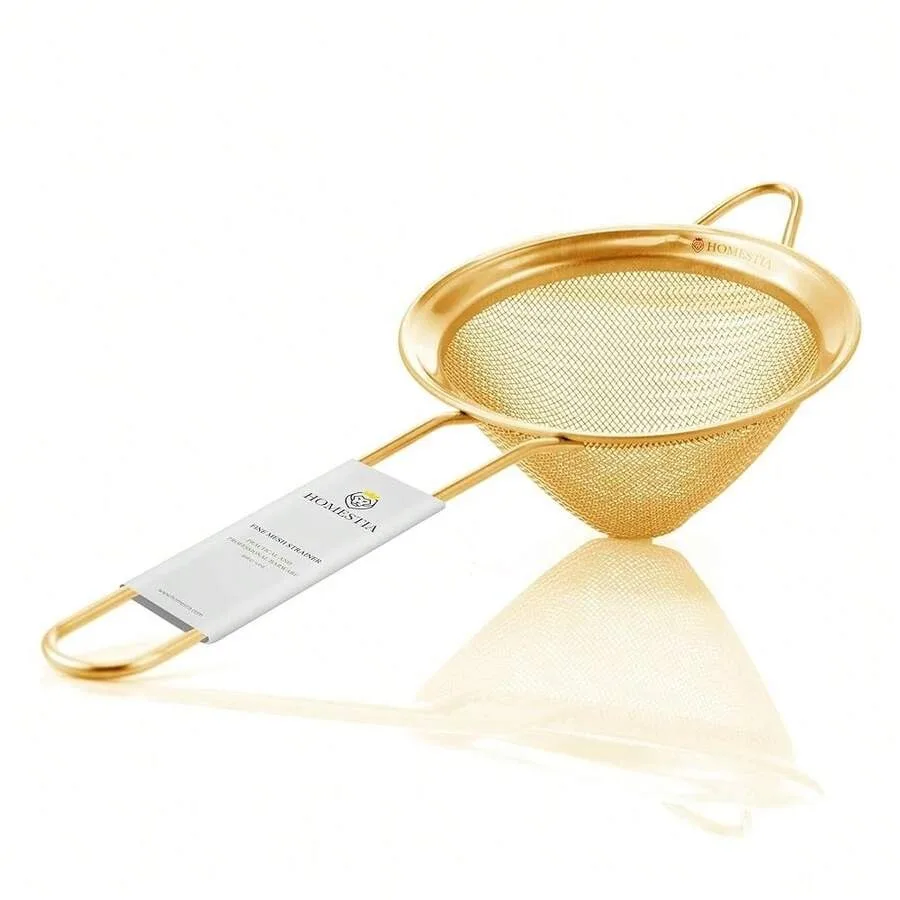【New style】Fine Mesh Strainer For Kitchen, 304 Stainless Steel Sieve Sifters Cocktail Strainer For Food, Tea, Oil, Noodles, Cof
【New style】Fine Mesh Strainer For Kitchen, 304 Stainless Steel Sieve Sifters Cocktail Strainer For Food, Tea, Oil, Noodles, Cof