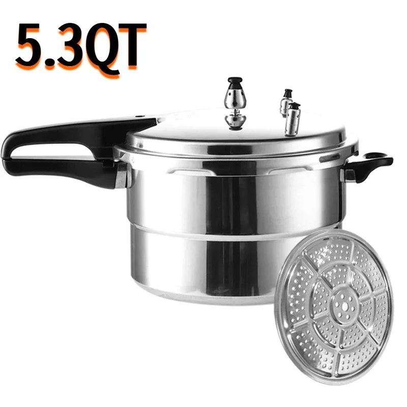 5.3quart pressure cooker, induction pressure tank, with multiple pressure control and protection, including steaming rack.
5.3quart pressure cooker, induction pressure tank, with multiple pressure control and protection, including steaming rack.