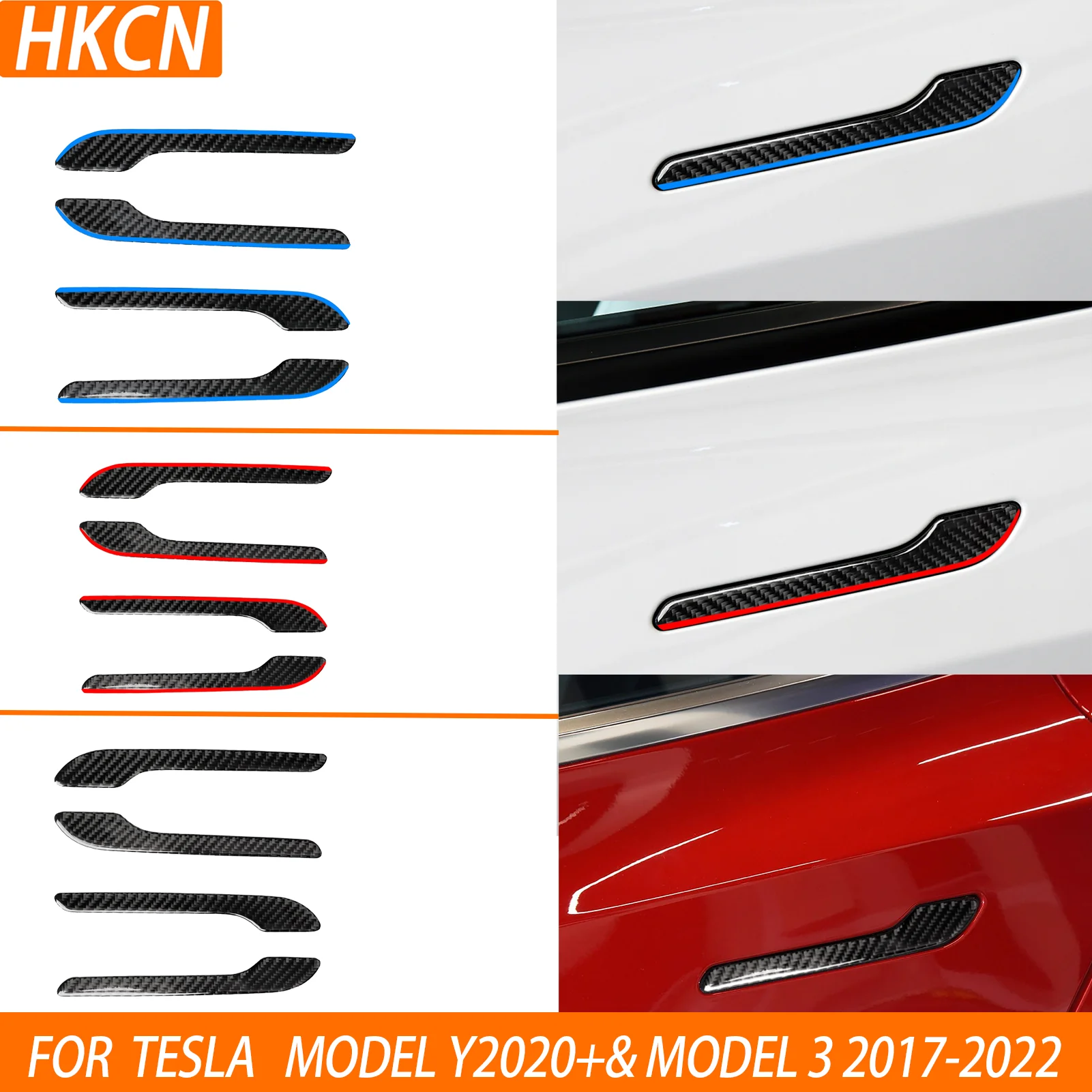 Suitable for Tesla Model Y 2020+& Model 3 2017-2022 Carbon fiber exterior door handle trim stickers
Suitable for Tesla Model Y 2020+& Model 3 2017-2022 Carbon fiber exterior door handle trim stickers