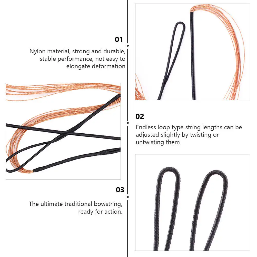 1pc Nylon Bowstring for Recurve Long Hunting Steady Tire Line Durable Adjust String Length Accessories Hunting Gear
1pc Nylon Bowstring for Recurve Long Hunting Steady Tire Line Durable Adjust String Length Accessories Hunting Gear