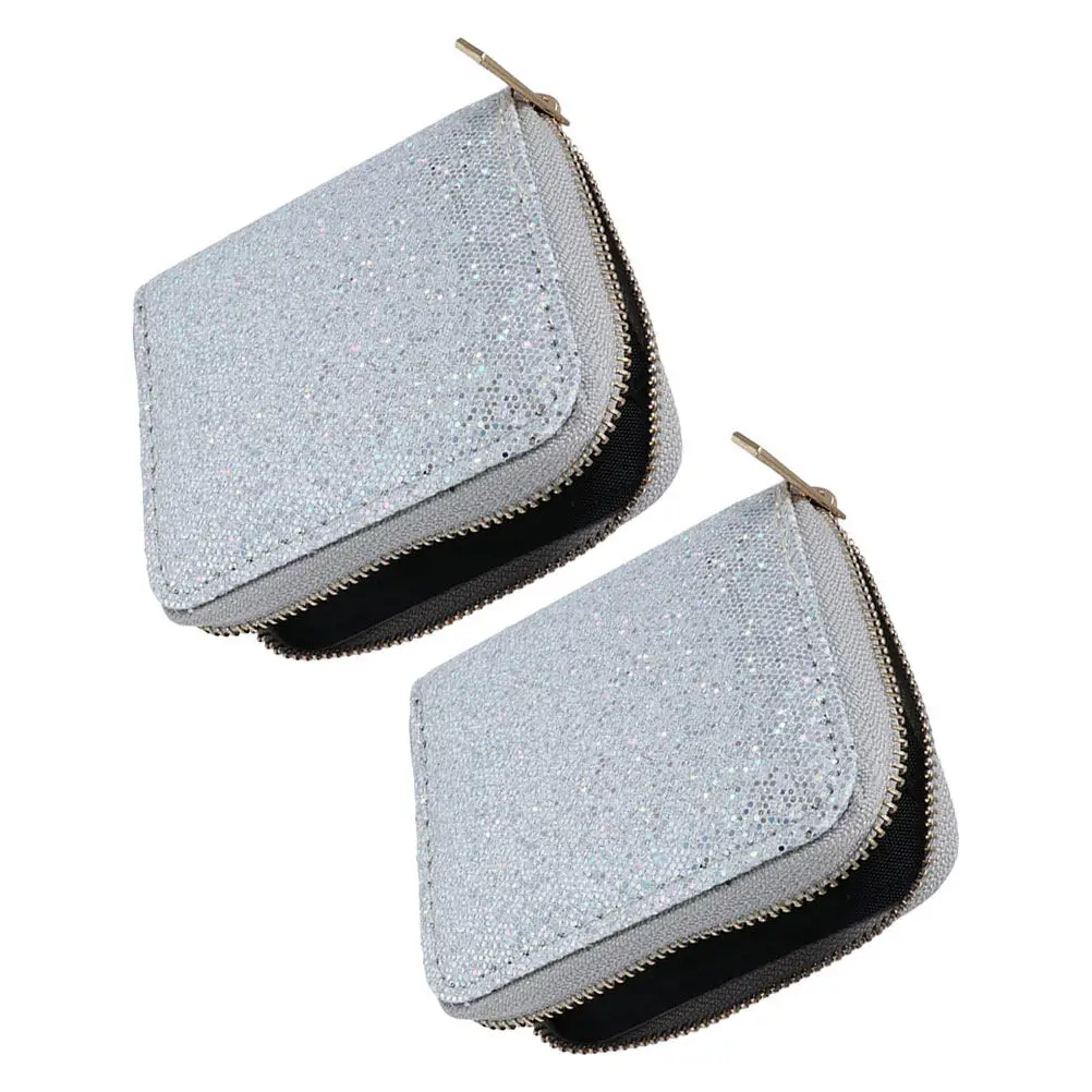 2Pcs Glitter Zip Wallet Women Small Card and Coin Purse Vintage Style Shiny Lightweight Ladies Wallet Purse for Evening Outings
2Pcs Glitter Zip Wallet Women Small Card and Coin Purse Vintage Style Shiny Lightweight Ladies Wallet Purse for Evening Outings
