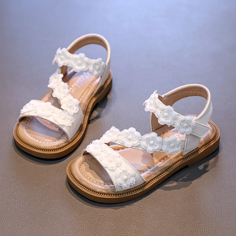 Girl Sandals Summer Korean Style Open-toe Princess Shoes Children Fashion Versatile Wedding Party Kid Causal Flower Flat Sandals
Girl Sandals Summer Korean Style Open-toe Princess Shoes Children Fashion Versatile Wedding Party Kid Causal Flower Flat Sandals