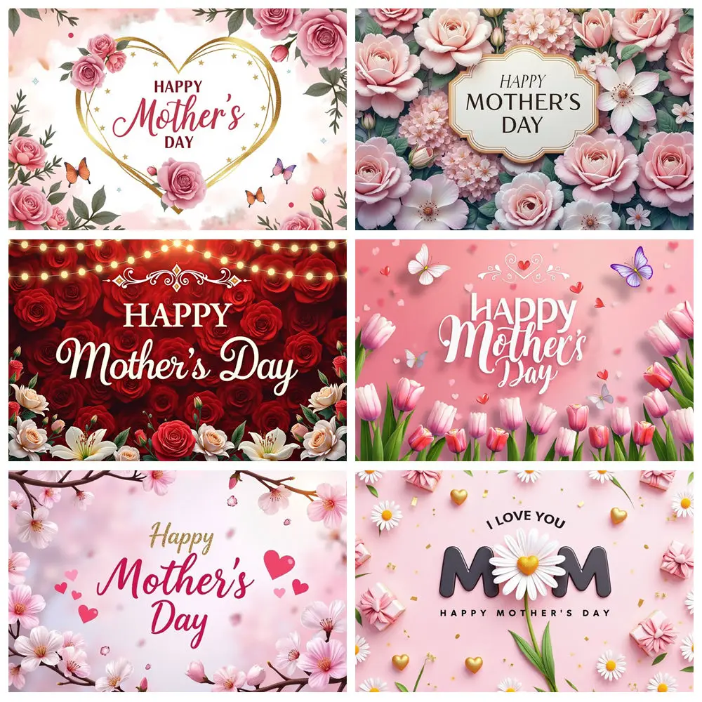 MOON.QG Happy Mother's Day Decoration Backdrop Red Pink Flowers Wall Photography Background Party Portrait Photozone Photobooth
MOON.QG Happy Mother's Day Decoration Backdrop Red Pink Flowers Wall Photography Background Party Portrait Photozone Photobooth