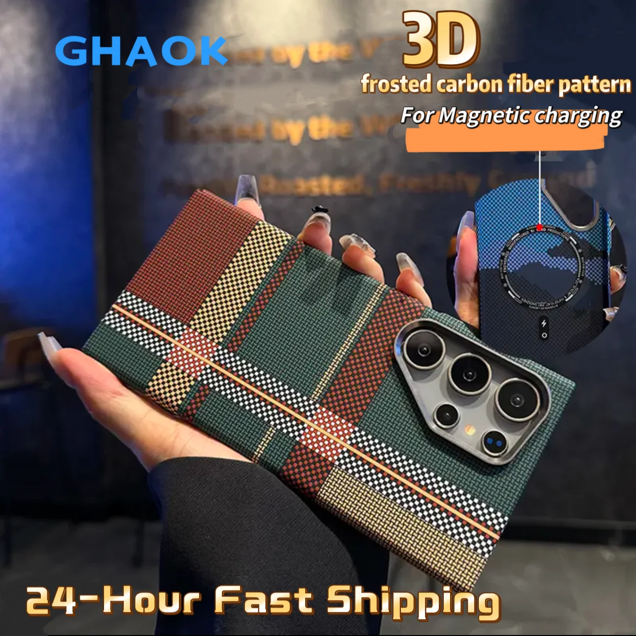 S25 Ultra Luxury Carbon fiber Wireless Charging Magsafe case for Samsung Galaxy S23 S24 Ultra Alloy Lens protection hard cover
S25 Ultra Luxury Carbon fiber Wireless Charging Magsafe case for Samsung Galaxy S23 S24 Ultra Alloy Lens protection hard cover