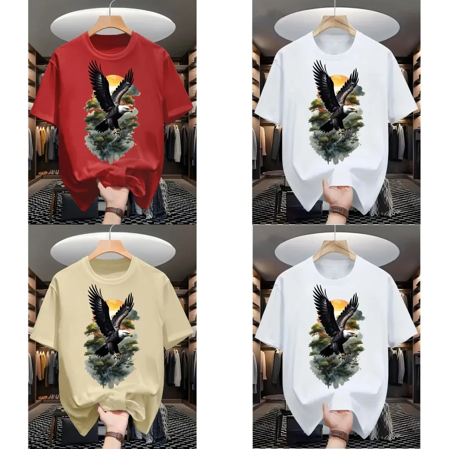 【Хорошее качество】Мужская повседневная футболка Jungle Eagle с цифровым принтом, круглым вырезом, короткими рукавами, в уличном стиле хип-хоп, летняя, европейская и американская.
【Хорошее качество】Мужская повседневная футболка Jungle Eagle с цифровым принтом, круглым вырезом, короткими рукавами, в уличном стиле хип-хоп, летняя, европейская и американская.