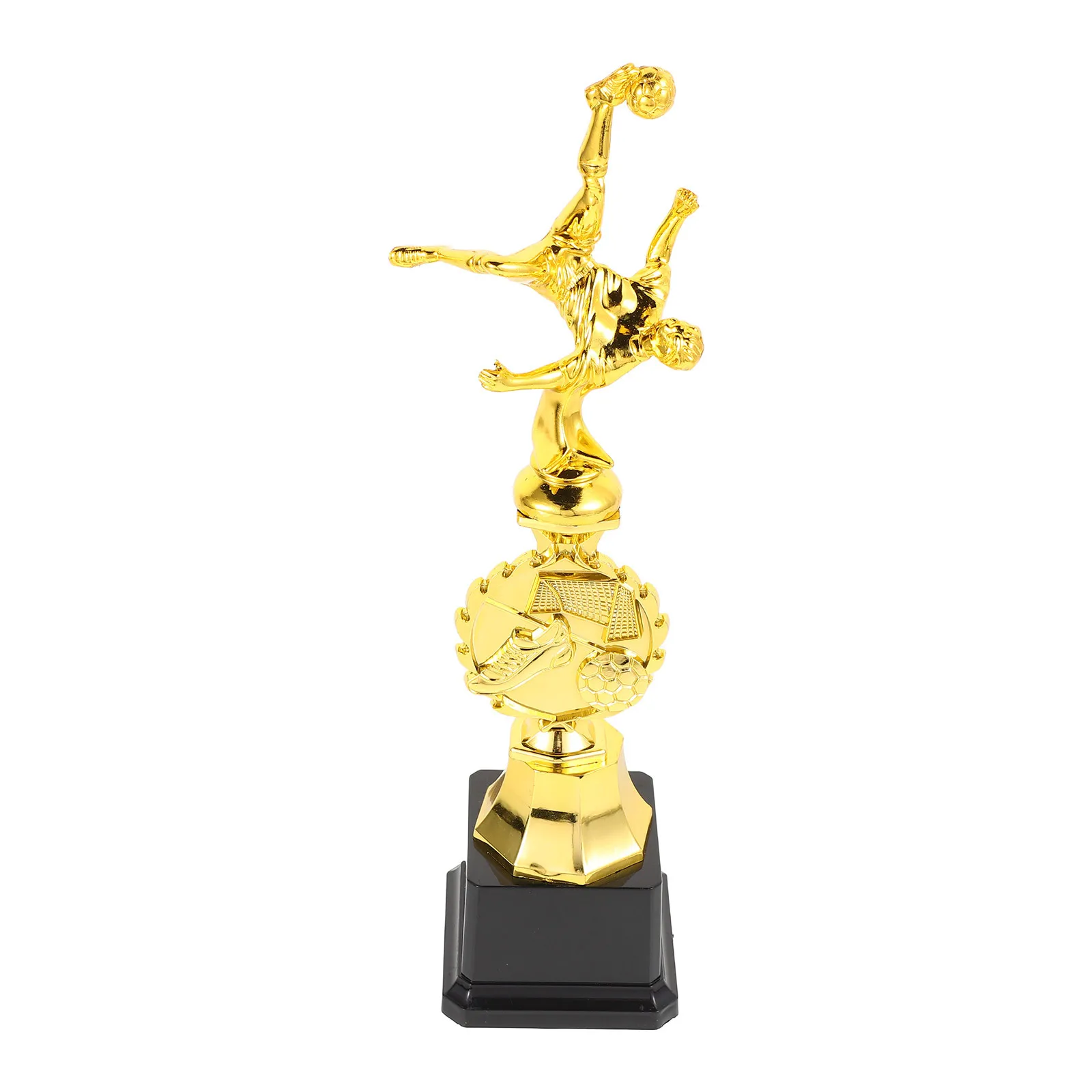 Football Trophy Plastic Gold Finish Soccer Award Cup for Sports Tournament Competition Recognition Achievement Prizes 
Football Trophy Plastic Gold Finish Soccer Award Cup for Sports Tournament Competition Recognition Achievement Prizes