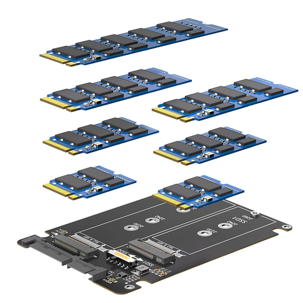 Dual M.2 B Key NGFF SSD To 2.5 SATA III Adapter M.2 SATA Adapter Driver-free HDD Disk Drive Enclosure SSD Case with Enclosure
Dual M.2 B Key NGFF SSD To 2.5 SATA III Adapter M.2 SATA Adapter Driver-free HDD Disk Drive Enclosure SSD Case with Enclosure