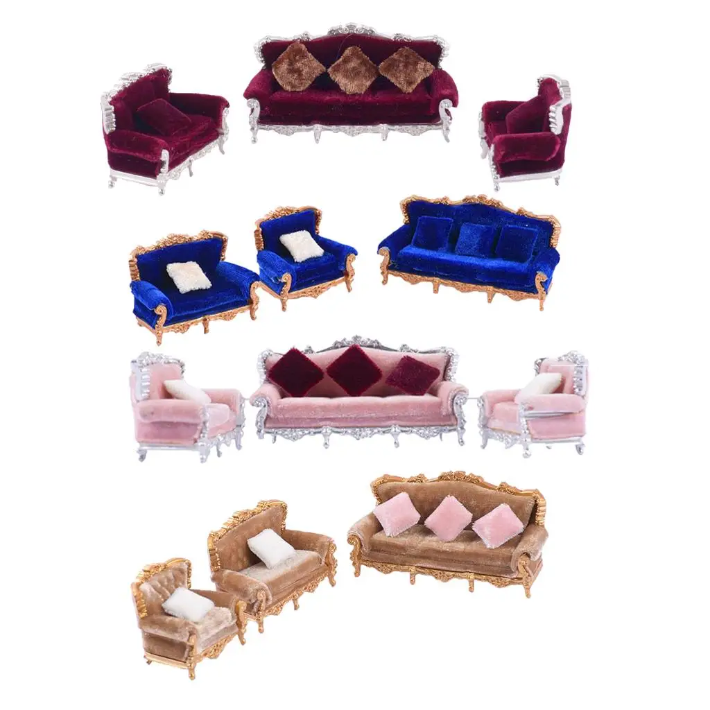 1:2 European Style Sofa Set with Cushions Decor for Dollhouse Living Room Table Scenes
1:2 European Style Sofa Set with Cushions Decor for Dollhouse Living Room Table Scenes