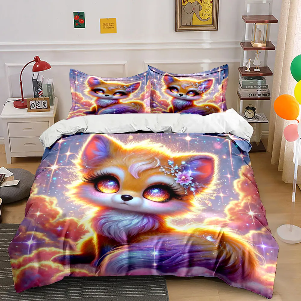 Dreamy Fox with Starry Eyes Print Bedding Set 1 Duvet Cover 2 Pillowcases for Adult and Children Luxury Gift Full Size
Dreamy Fox with Starry Eyes Print Bedding Set 1 Duvet Cover 2 Pillowcases for Adult and Children Luxury Gift Full Size