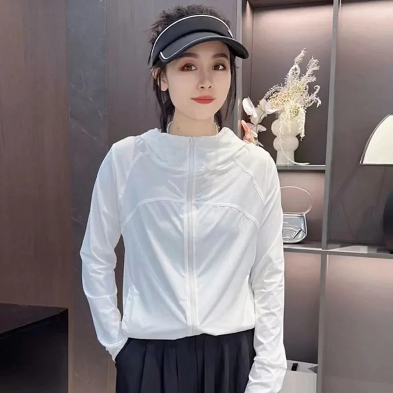 Ladies Fashion Hooded Sunscreen Outwear Spring Autumn Women Long Sleeves Ice Silk Coat Female Thin Sun Protection Shirt Jacket
Ladies Fashion Hooded Sunscreen Outwear Spring Autumn Women Long Sleeves Ice Silk Coat Female Thin Sun Protection Shirt Jacket