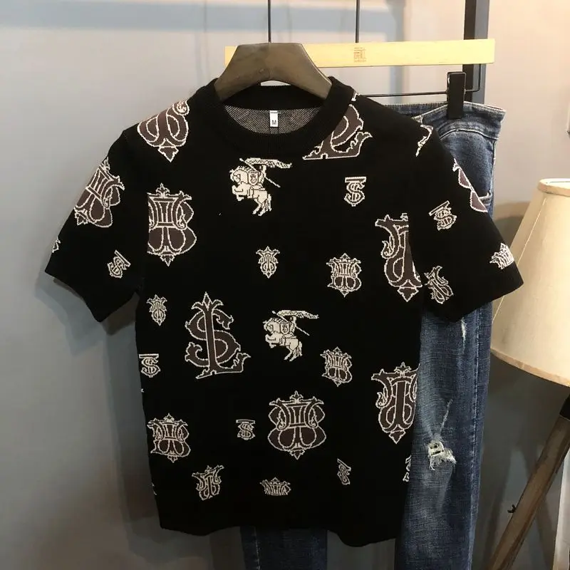 2025 new spring sweater men's short sleeved slim fit round neck knitted sweater jacquard Korean version youth trend jacquard
2025 new spring sweater men's short sleeved slim fit round neck knitted sweater jacquard Korean version youth trend jacquard