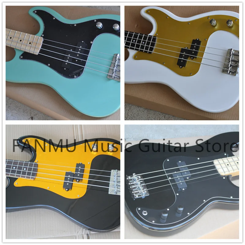 4 stringsbass Black bass White bass Black pickup board Gold guard basswood body Maple neck available in custom colors
4 stringsbass Black bass White bass Black pickup board Gold guard basswood body Maple neck available in custom colors