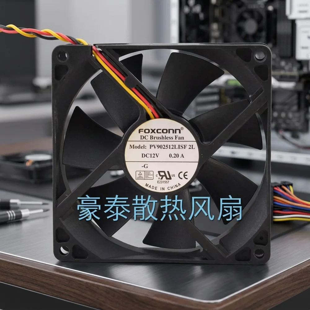 For FOXCONN PV902512L1SF 2L 9025 DC12V 0.20A 9CM 3-Wire Silent Cooling Fan
For FOXCONN PV902512L1SF 2L 9025 DC12V 0.20A 9CM 3-Wire Silent Cooling Fan
