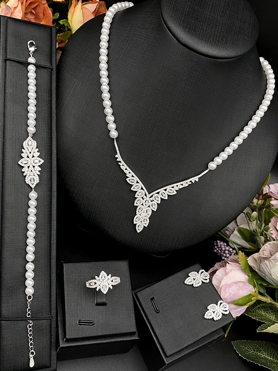 Falair Plated Copper Imitation Pearl Jewelry Shine Forever Set- Necklace Earrings for Women, Anniversary Wedding Party Gift
Falair Plated Copper Imitation Pearl Jewelry Shine Forever Set- Necklace Earrings for Women, Anniversary Wedding Party Gift