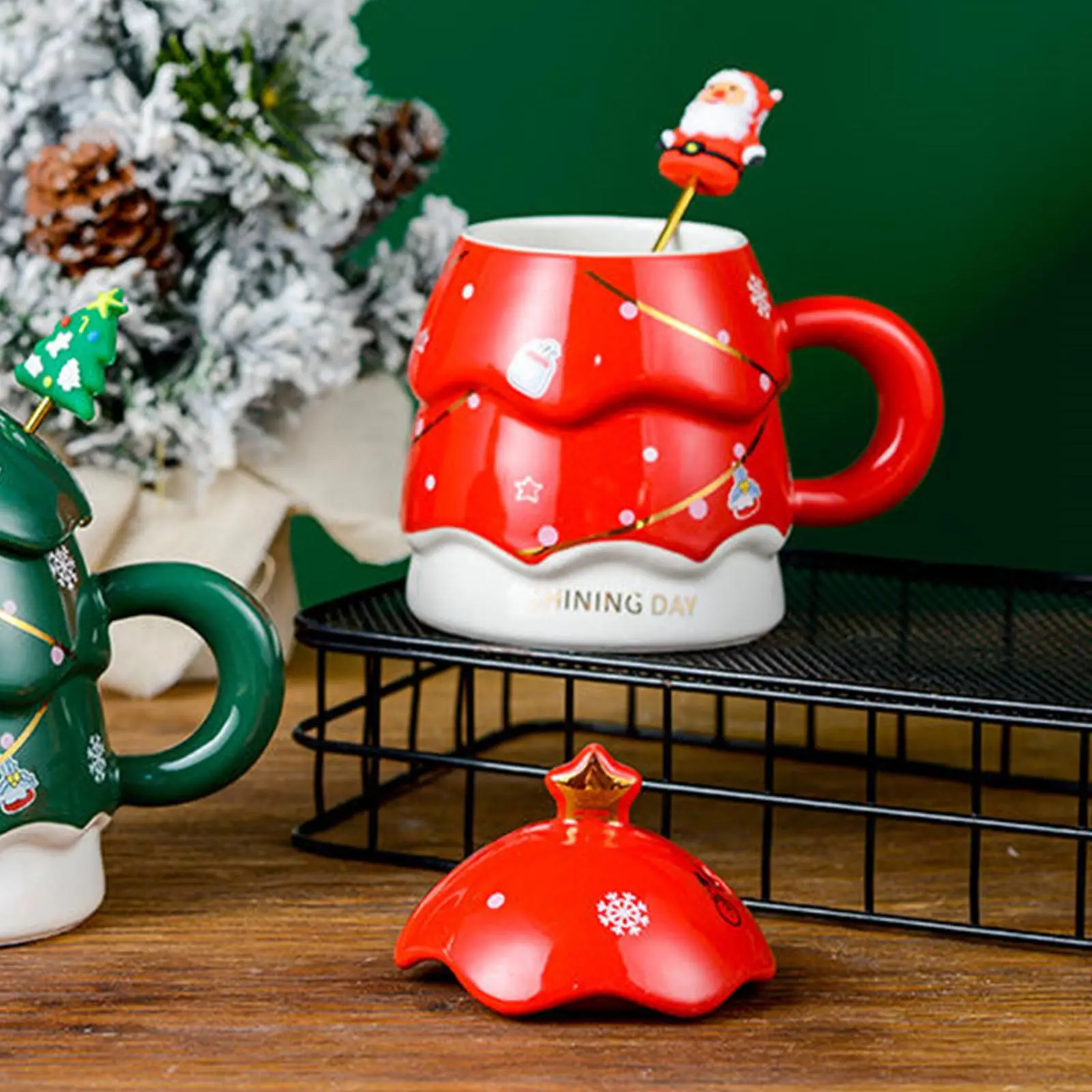 Christmas Tree Ceramic Coffee Mug Tea Xmas Tree Morning Cup for Hotel Home
Christmas Tree Ceramic Coffee Mug Tea Xmas Tree Morning Cup for Hotel Home