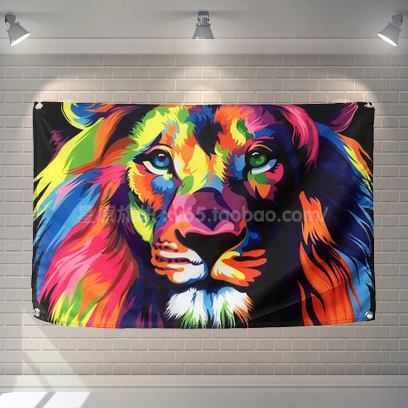 Pop Art "lion" Rock Band Poster Hanging Painting Wall Sticker 56X36 Inches Cloth Banner Music Banquet Home Decor
Pop Art "lion" Rock Band Poster Hanging Painting Wall Sticker 56X36 Inches Cloth Banner Music Banquet Home Decor
