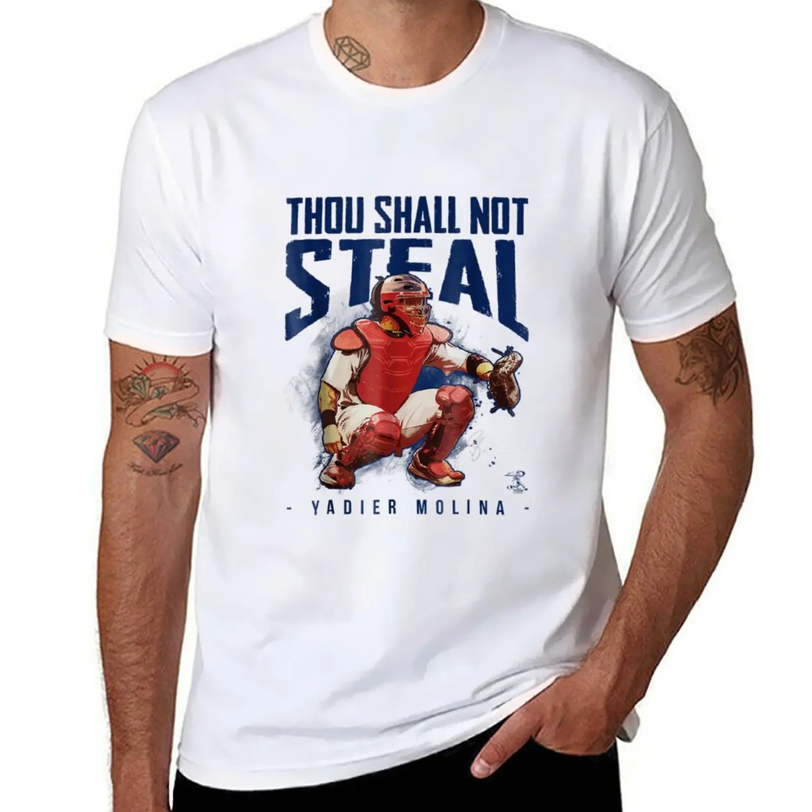 Yadier Molina Thou Shall Not Steal Appare T-Shirt funny t shirts dark humor t shirt man cotton
Yadier Molina Thou Shall Not Steal Appare T-Shirt funny t shirts dark humor t shirt man cotton