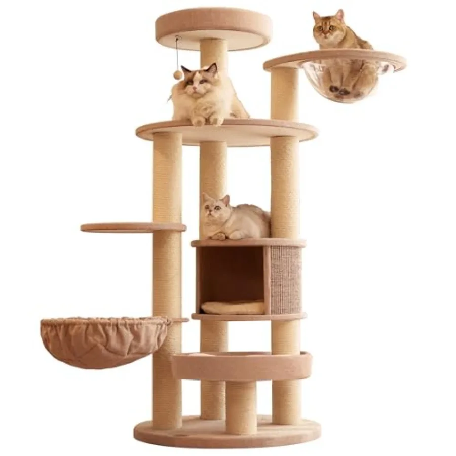 Extra Large Cat Tree for Maine Coon: 65-inch tall indoor cat tower for large adult cats up to 20 lbs, XXL heavy-duty sturdy
Extra Large Cat Tree for Maine Coon: 65-inch tall indoor cat tower for large adult cats up to 20 lbs, XXL heavy-duty sturdy