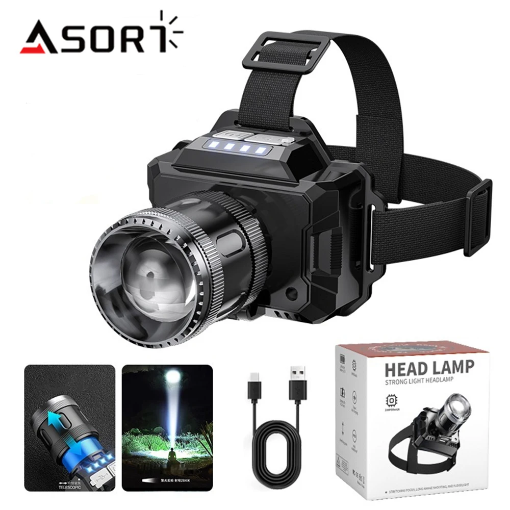 Powerful LED Headlamp Portable Zoom Headlight USB Rechargeable Waterproof Head Lamp Built In Battery Flashlight Fishing Camping
Powerful LED Headlamp Portable Zoom Headlight USB Rechargeable Waterproof Head Lamp Built In Battery Flashlight Fishing Camping