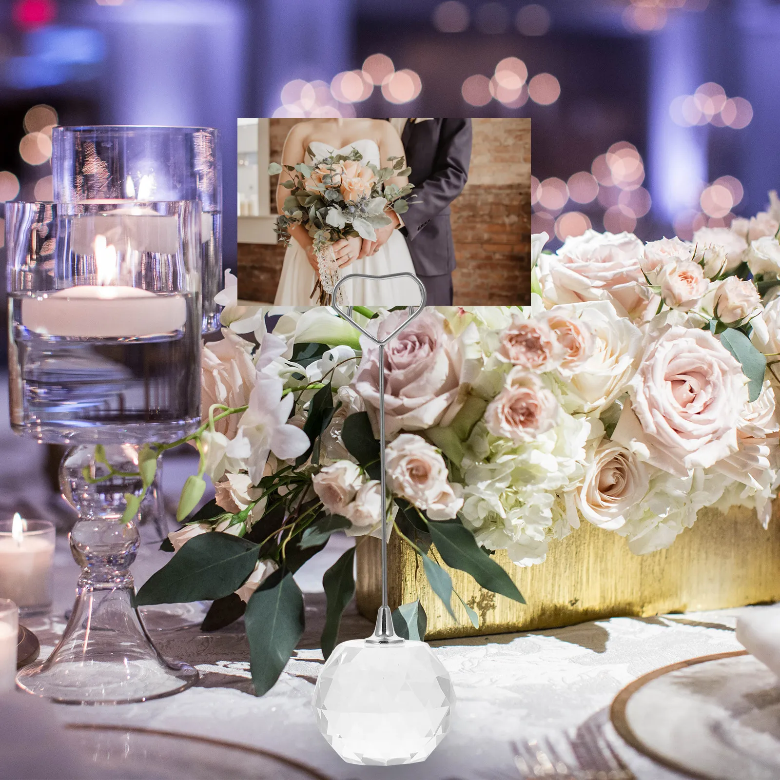 Crystal Wedding Memo Holder with Stable Base Multi-Functional Name Stand for Table Number Menu Photo Display Decoration Business
Crystal Wedding Memo Holder with Stable Base Multi-Functional Name Stand for Table Number Menu Photo Display Decoration Business
