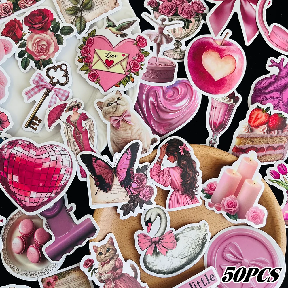 50Pcs Pink Aesthetic Stickers School Supplies Student's Gift Decoration Scrapbook Water Bottles Handbooks Laptop DIY Decal
50Pcs Pink Aesthetic Stickers School Supplies Student's Gift Decoration Scrapbook Water Bottles Handbooks Laptop DIY Decal