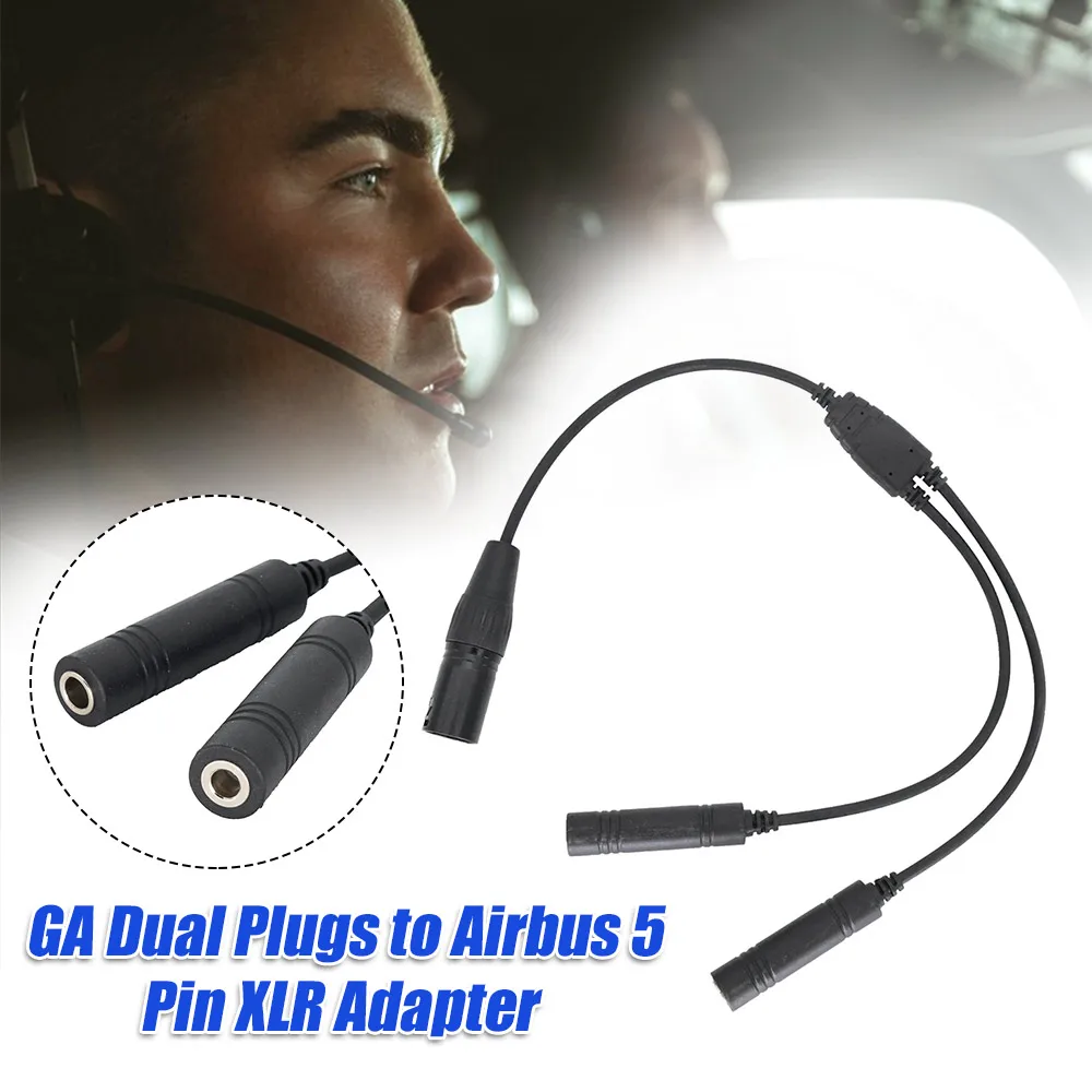 Черный адаптер-конвертер GA Dual Plugs в 5-контактный XLR для авиационных гарнитур, универсальный для систем связи в самолетах
Черный адаптер-конвертер GA Dual Plugs в 5-контактный XLR для авиационных гарнитур, универсальный для систем связи в самолетах