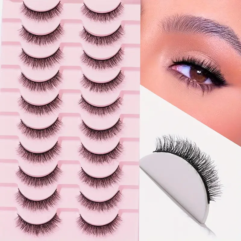 10 pairs of naturally thick false eyelashes, suitable for daily use, messy natural short cross false eyelashes, length 10mm
10 pairs of naturally thick false eyelashes, suitable for daily use, messy natural short cross false eyelashes, length 10mm