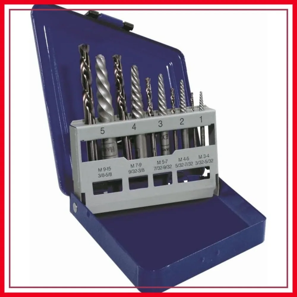 10-Piece Screw Extractor & Drill Bit Set for Removing Broken Bolts, Studs
10-Piece Screw Extractor & Drill Bit Set for Removing Broken Bolts, Studs
