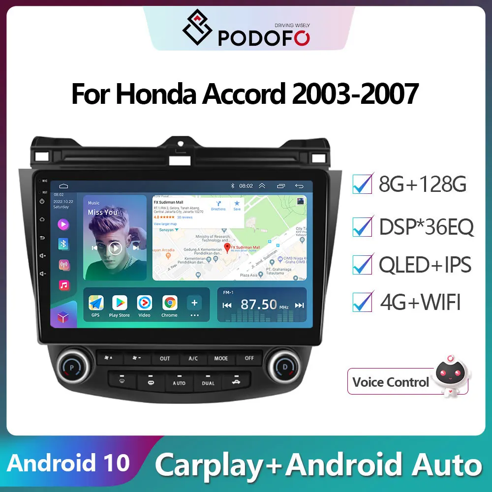 Podofo For Honda Accord 2003-2007 Car Radio Multimedia Video Player Navigation stereo GPS Android No 2din 2 din dvd Head Unit
Podofo For Honda Accord 2003-2007 Car Radio Multimedia Video Player Navigation stereo GPS Android No 2din 2 din dvd Head Unit