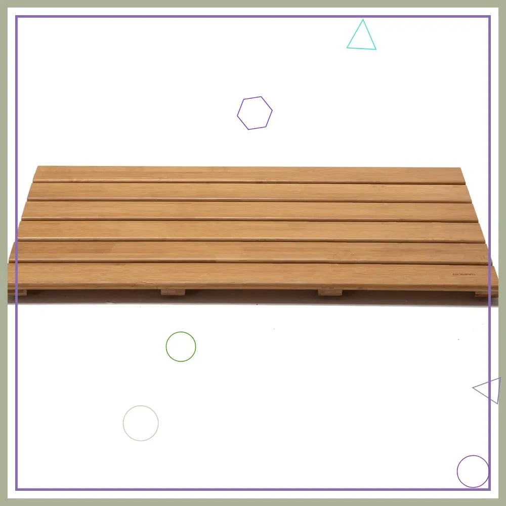Natural Bamboo Bath Mat, Large 26x15.8x1.3 Inches, Non-Slip Shower Mat for Bathroom Decor
Natural Bamboo Bath Mat, Large 26x15.8x1.3 Inches, Non-Slip Shower Mat for Bathroom Decor