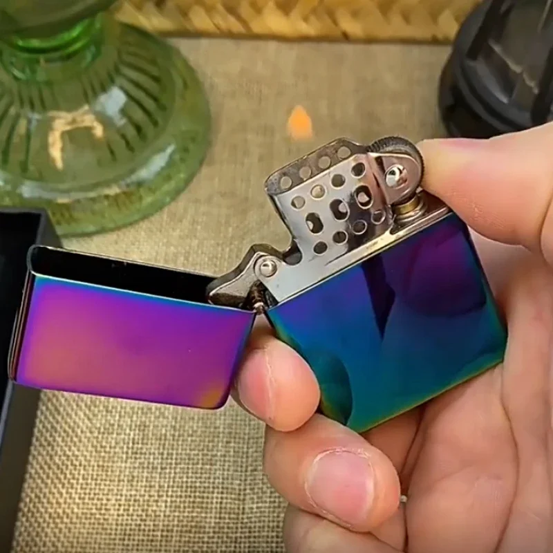 New Ultra Thin Portable Open Flame Lighter Square Head, Personalized Retro Creativity, Classic Oil Lighter, Metal Grinding Wheel
New Ultra Thin Portable Open Flame Lighter Square Head, Personalized Retro Creativity, Classic Oil Lighter, Metal Grinding Wheel