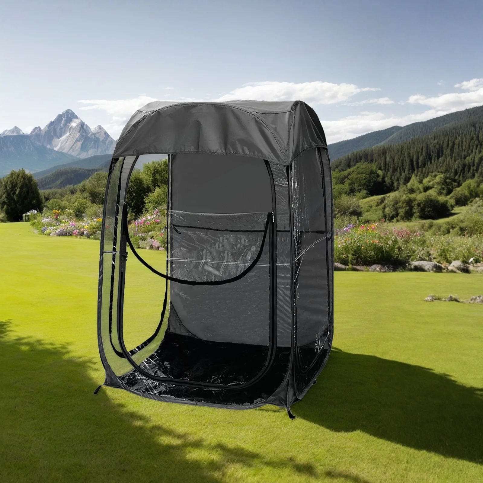 Black Portable Pop Up Sports Tent Waterproof Windproof Shelter for Outdoor Fishing Camping Events
Black Portable Pop Up Sports Tent Waterproof Windproof Shelter for Outdoor Fishing Camping Events