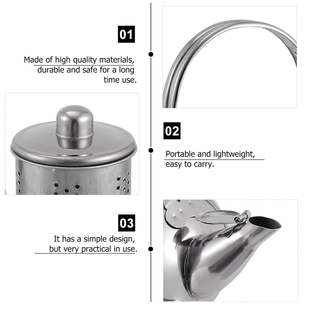 Stainless Steel Teapot 18cm Silver 2.0L Safe Portable Heat Cold Resistance Tea Kettle Strainer Home Use Bar Kitchen
Stainless Steel Teapot 18cm Silver 2.0L Safe Portable Heat Cold Resistance Tea Kettle Strainer Home Use Bar Kitchen