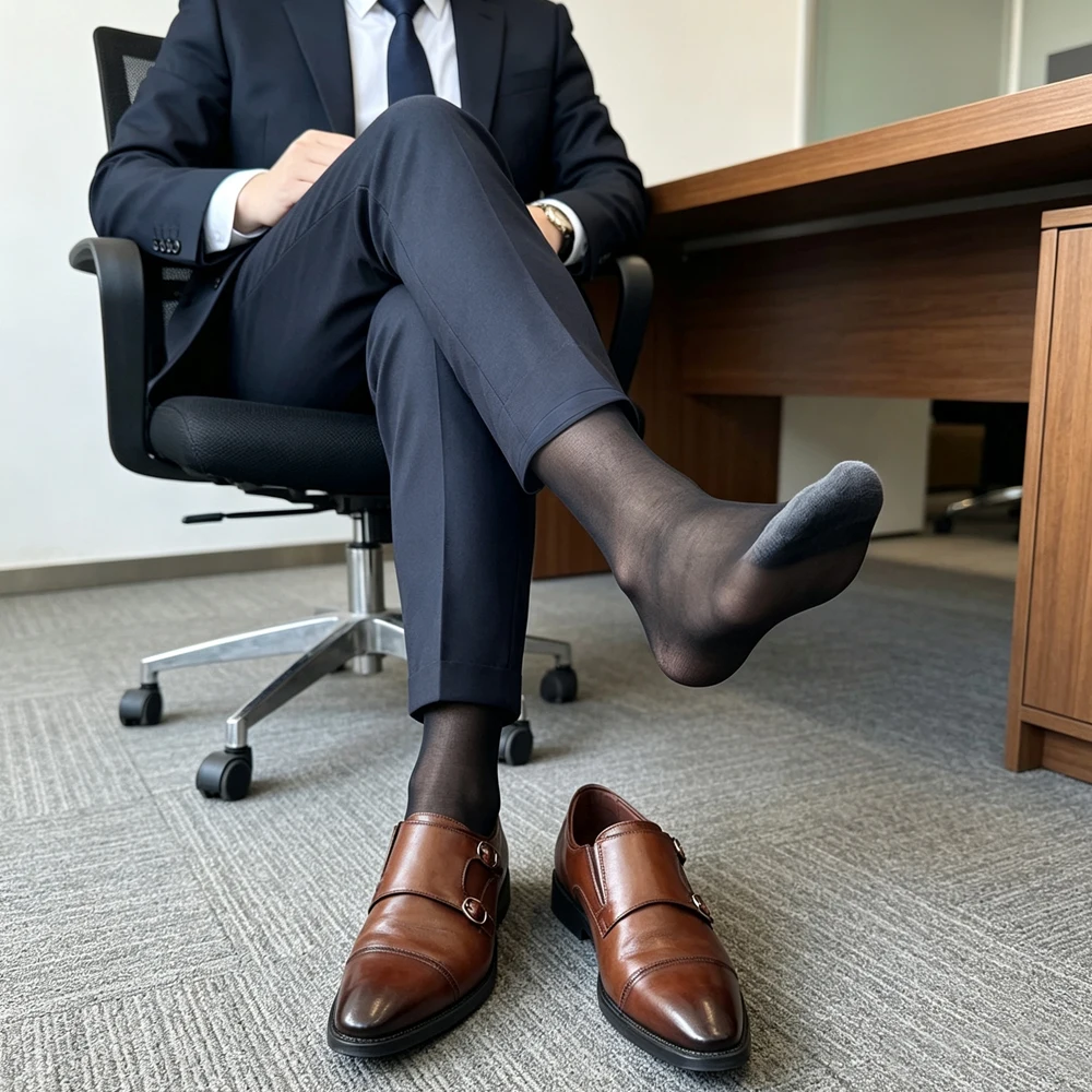 Men's Sheer Over-the-Calf Dress Socks Thin Black Transparent Formal Business Stockings Summer Breathable Office Wedding
Men's Sheer Over-the-Calf Dress Socks Thin Black Transparent Formal Business Stockings Summer Breathable Office Wedding