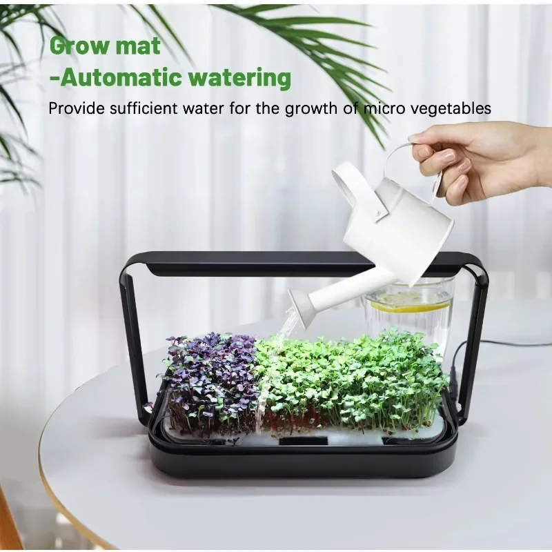 Indoor Microgreen Hydroponic Growing Systems Kitchen Smart Planter Pot with Grow Light
Indoor Microgreen Hydroponic Growing Systems Kitchen Smart Planter Pot with Grow Light
