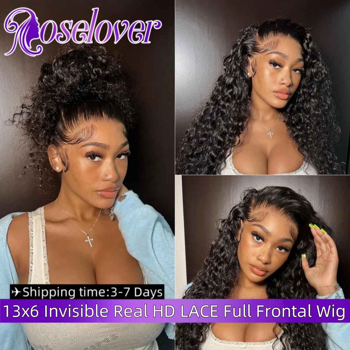 ROSELOVER 34In 13x6 Incisible HD Lace Full Frontal Wig Melt Skin Water Wave Натуральная линия волос 250% Плотность 100% человеческие волосы Женщина
ROSELOVER 34In 13x6 Incisible HD Lace Full Frontal Wig Melt Skin Water Wave Натуральная линия волос 250% Плотность 100% человеческие волосы Женщина